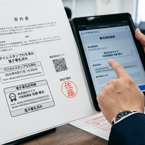 電子署名・タイムスタンプ付与による電子文書の真正性確保